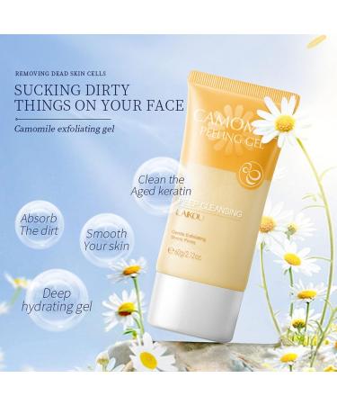 Chamomile Exfoliating Gel - Deep Cleansing Pore Tightening & Hydrating (60g) | Gentle Exfoliation for Improved Skin Tone - Buy Online on GoSupps.com