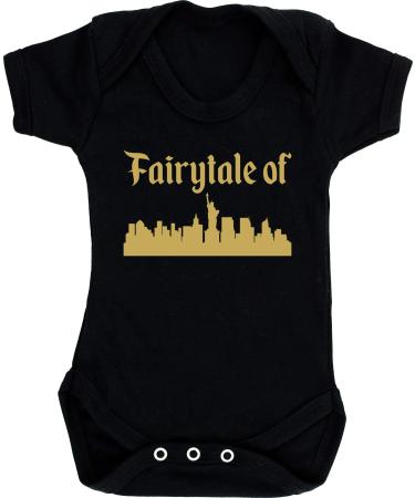 Hippowarehouse Fairytale of New York skyline baby vest bodysuit (short sleeve) boys girls
