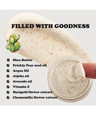 Zakia's Prickly Pear & Argan Oil Honey Scrub - 4 oz Jar for Face & Body | International Shipping Available - Buy Online on GoSupps.com