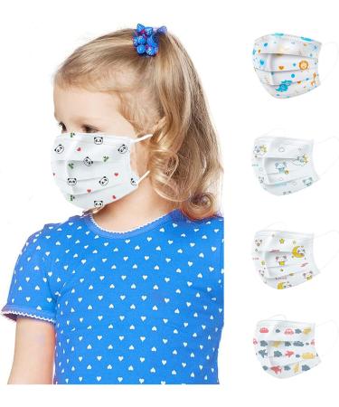 50PC Children's Mask Disposable Face_Mask Industrial 3Ply Breathable Mouth Scarf With Ear Loop Dust-proof Protection Cover Black Kids - Buy Online on GoSupps.com