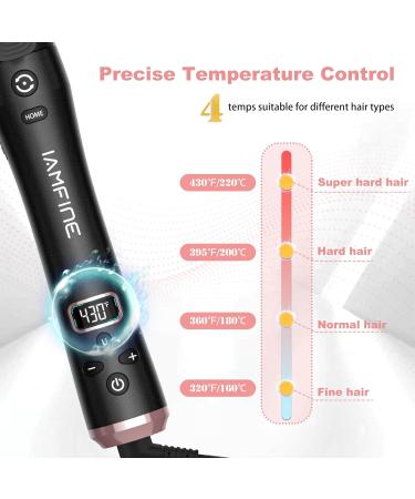 IAMFINE 3 in 1 Automatic Rotating Curling Iron Rotating Auto Hair Wand with Ceramic Coating 3 Interchangeable Heating Barrels(0.75" 1" 1.25") with LCD Display Fast Heat up to 430 F for Curls and Waves - Buy Online on GoSupps.com