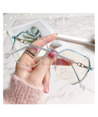 Kdoq reading glasses glasses women anti-blue light glasses student vintage oversized glasses done girl glasses (color: blue size: +3.0)