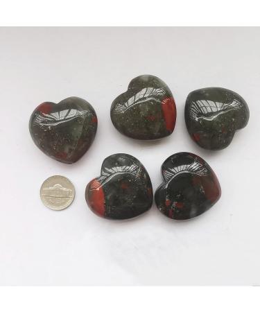 Manekieko Natural African Bloodstone Heart - 40mm Crystals & Healing Stones for Love and Worry Relief | International Shipping - Buy Online on GoSupps.com