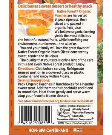 Native Forest Organic Sliced Peaches 15oz Cans (Pack of 6) - Buy Online Now! - Buy Online on GoSupps.com