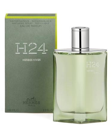 Hermes H24 Herbes Vives Eau De Parfum Rechargeable Spray for Men 3.4 Ounce H24 Herbes Vives 3.4 Fl Oz (Pack of 1) - Buy Online on GoSupps.com