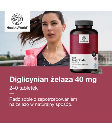 Be Healthy Group doo Iron Bisglycinate 40 mg With Vitamin C 240 Tablets 8month supply Without GMO and Without Artificial Colors 40 mg Iron 40 mg Vitamin C Highest Quality - Buy Online on GoSupps.com