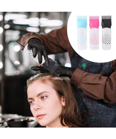 SOLUSTRE Hair Applicator Bottle 3pcs Root Comb Applicator Bottle Hair Color Applicator Bottle Squeezable Hair Oil Bottle Brush for Home Salon Hair Dye (Black Rosy and Blue) Hair Oils As Shown - Buy Online on GoSupps.com
