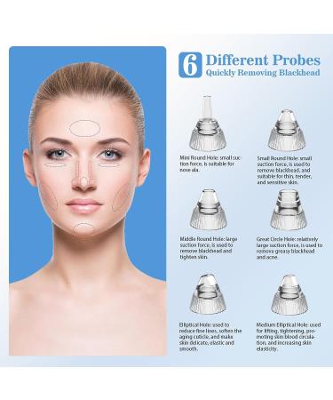 Hohotti Blackhead Remover Vacuum with Camera | USB Rechargeable Pore Vacuum for Face | 6 Suction Heads & 5 Modes | Acne Extractor Tool Kit - Buy Online on GoSupps.com