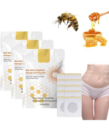 Bee Venom Slimming Patches Bee Venom Lymphatic Drainage Slimming Patches for Women & Men (3 Box) 3 Boxes