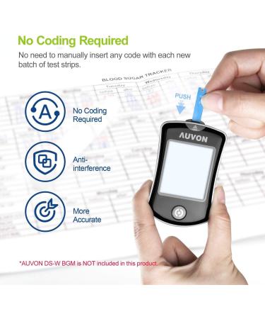 AUVON I-QARE DS-W Glucose Test Strips for AUVON DS-W Meter - 100 Count (Pack of 1) - Buy Online on GoSupps.com