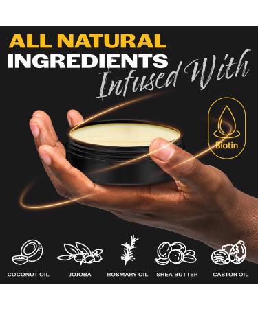 Hair Illusion Maximum Potency Biotin Beard Growth Balm | Men's Beard & Mustache Softener with Castor Oil for Conditioning & Shine - International Shipping - Buy Online on GoSupps.com
