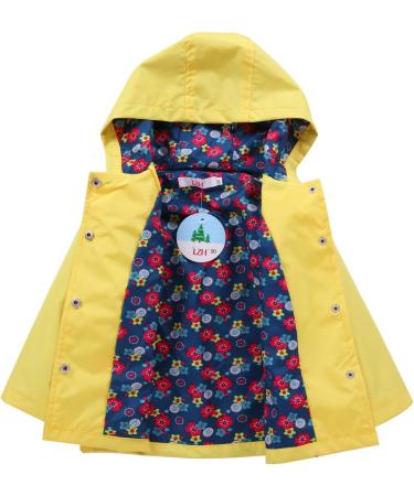 LZH Baby Girls Waterproof Hooded Raincoat & Trousers Set | Yellow 3-4 Years - Buy Online on GoSupps.com