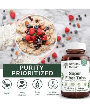 Natural Nutra Super Fiber Supplement Promotes Digestive and Cardiovascular Health Manage Weight Protects Skin Health Boost Heart Health and Immune System Non GMO Gluten Free Vegan 100 Vegan 100 Count (Pack of 1) - Buy Online on GoSupps.com