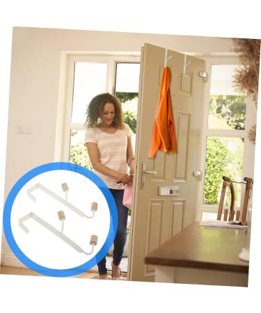 Cabilock 2pcs Dual-Hook Clothes Hanger Behind Clothing Storage Back Creative Towel Cabinet Punch- Coat - Buy Online on GoSupps.com