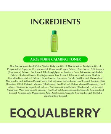 EQQUALBERRY Aloe PDRN Calming Toner for Sensitive | Instant Relief & Cooling | Non-Comedogenic & Fungal Acne Safe Skin Barrier Repair | K-Beauty (5.07 fl.oz / 150ml) - Buy Online on GoSupps.com