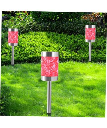 2pcs Solar Ground Plug Light Out Door Decor Outdoor Landscape Lights Garden Night Lights Solar Landscape Light Lawn Flood Lights Solar Stake Lamp Solar Stake Light Solar Lawn Lamp Red 7.8X7.8X37.8CM - Buy Online on GoSupps.com