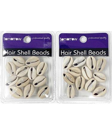 Crispy Collection Tomorrow sea shell cutted hair beads cowrie dreadlocks braid bead decoration 2packs (SHB1)
