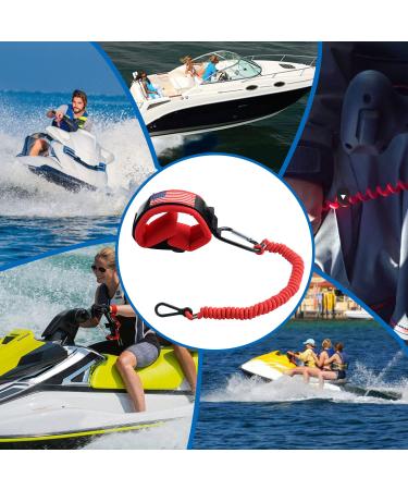 Boat Kill Switch Lanyard with Big Wrist Strap | 54 Inch Marine Safety Cord - Red | Replace 15920T54 15920A54 | Mercruiser Outboard Engine Emergency Stop - Buy Online on GoSupps.com