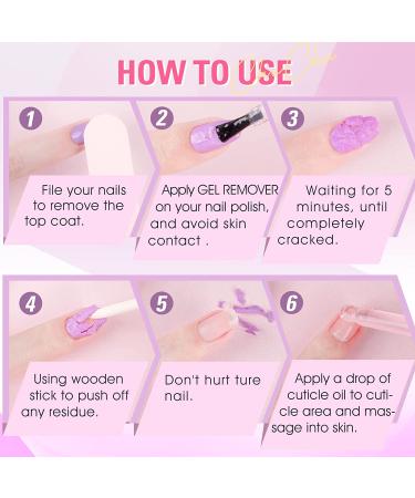 CHUCHU Gel Nail Polish Remover - 15ml with Nail Cuticle Oil for Quick & Easy Removal, Moisturizes & Strengthens Nails - Soothing & Nourishing Formula - Buy Online on GoSupps.com