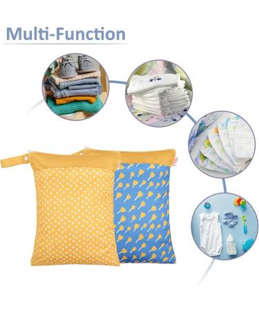 Seaur Wetbag Baby Kinder Waterproof Nappy Bag - Reusable Zip Pocket for Diaper Beach Pool & Gym - 2 Pieces (30x40cm) - Buy Online on GoSupps.com