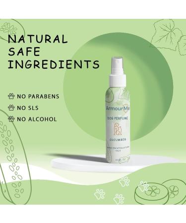 ArmourMe Dog Perfume Spray Dog Perfume & Dog Spray | Natural Deodorizer Spray for Dogs | Eliminates Dog Odors for Smelly Dogs pH Balanced Free from Sulfates Colorants and Parabens. (Cucumber)  - Buy Online on GoSupps.com