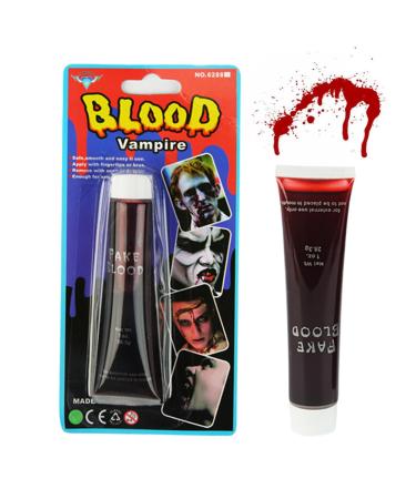 Vampire Blood - Realistic Fake Blood Makeup | Washable Blood Gel for Face and Body Realistic Vampire Blood for Fancy Dress Halloween Blood Theatre Blood to Paint for Play