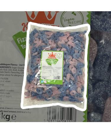 Kingsway Fizzy Bubblegum Dummies 3kg Bulk Bag - Suitable for Vegans and Vegetarians (500g) - Buy Online on GoSupps.com