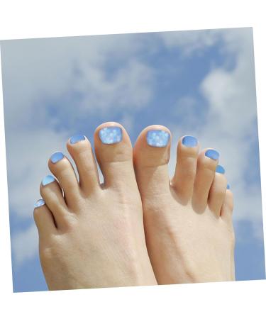 LALAFINA False Nails Tips Wraps False Nails Patches Fashion Summer French Fake Nails Toe Nail Stickers - Buy Online on GoSupps.com