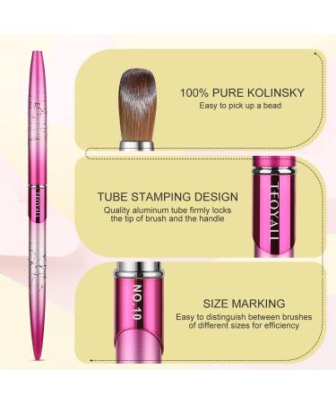 TEOYALL Kolinsky Acrylic Nail Brush Size 8 - Premium Pure Kolinsky Brush for Nails Extension & Carving - Ideal for Nail Salon & Home Use - Buy Online on GoSupps.com