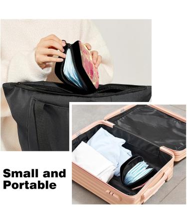 GIAPB Period Bag - Pink Flower Sanitary Napkin Storage & Makeup Pouch - Buy Online on GoSupps.com