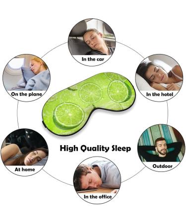 Lime Slice Sleeping Mask | Adjustable Soft Eye Mask for Men Women & Kids | Light-Blocking Sleep Blindfold for Ultimate Comfort - Buy Online on GoSupps.com