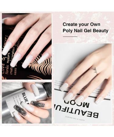 White Poly Nail Gel 60G - Builder Nail Gel for Summer Trendy Nail Extension - Easy DIY at Home for Beginners & Pros | Nail Beauty - Buy Online on GoSupps.com