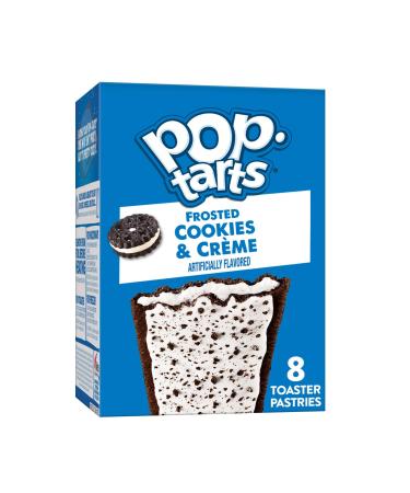 Pop-Tarts Toaster Pastries, Breakfast Foods, Kids Snacks, Frosted Cookies and Creme, 13.5oz Box (8 Pop-Tarts)