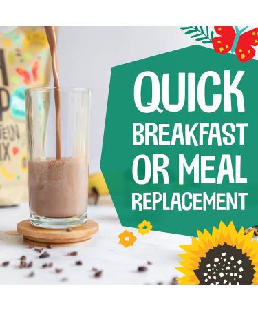 EarthChimp Organic Vegan Protein Powder - with Probiotics - Non GMO Dairy Free Non Whey Plant Based Protein Powder for Women and Men Gluten Free - 26 Servings 32 Oz (Plain & Unsweetened) Plain & Unsweetened 26 Servings  - Buy Online on GoSupps.com