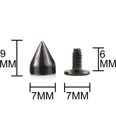 100 Sets 9MM Gun Metal Spikes and Studs - Screw Back Rapid Rivets for Clothing, Shoes, Leather Craft - Punk Studs and Spikes Accessories - Buy Online on GoSupps.com