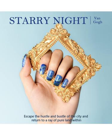 Blue Press on Nails GLAMERMAID A2 - Starry Night Ink | Long Lasting | Easy Application - Buy Online on GoSupps.com