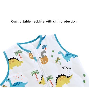 Chilsuessy Toddler Sleeping Bag with Feet | 2.5 Tog CPC Certified Baby Sleep Sack | Dinosaur Park Design | 80cm/2-3 Years - Buy Online on GoSupps.com