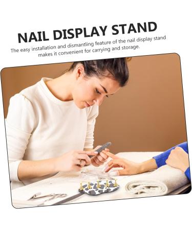 SOESFOUFU Fake Nail Stand 2 Sets Palette nail holder for press on nails bracket false nails supplies base artificial nails display holder nail display stand the cow manicure nail - Buy Online on GoSupps.com