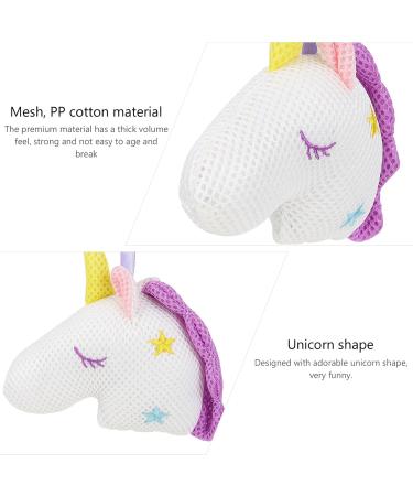 POPETPOP Unicorn Bath Shower Sponge- Animal Shape Bath Ball for Kids Bath Sponge Cute Cartoon Unicorn Bath Loofah Shower Puff Ball Bath Accessories for Exfoliating Body Cleaner - Buy Online on GoSupps.com