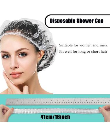 100 Pack Disposable Shower Caps - Waterproof Plastic Hair Cap for Women Kids Girls - Perfect for Travel, Spa, Hotel, Hair Salon - Essential Bath Accessories - Buy Online on GoSupps.com