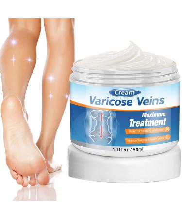 Varicose Veins Cream, Varicose Vein Treatment for Legs, Relief Phlebitis Angiitis Inflammation, Improve Blood Circulation for Strengthen Capillary Health 1.7 Fl Oz (Pack of 1)