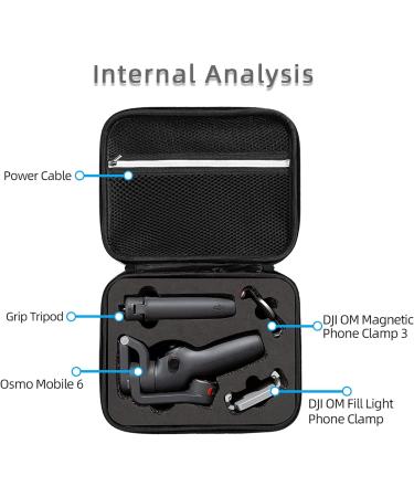 YipuVR DJI OSMO Mobile 6 Hard Case Waterproof Portable Storage Bag for OM 6 Gimbal Stabilizer and Accessories Black - Buy Online on GoSupps.com