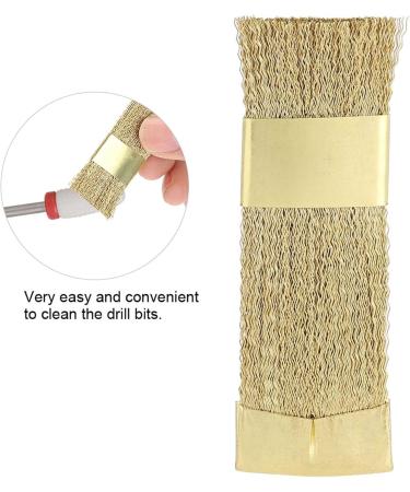 Drill Bits Cleaning Brush Nail Art Wire Nail Art Bits Cleaning Brush Golden Color Copper Wire Drill Cleaner Brush Manicure Accessories - Buy Online on GoSupps.com