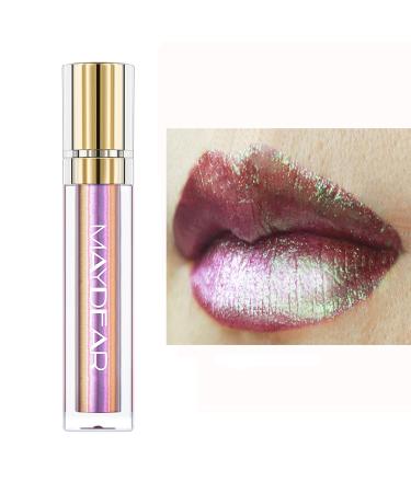 Maydear Chameleon Lipstick  Long Lasting Waterproof Colourful Diamond Shimmer Lip Gloss for Women Girls Makeup kit 8