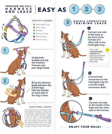 2 Hounds Design Freedom No Pull Dog Harness | Adjustable Comfortable Control | Made in USA | Leash Included | Black (LG) - Buy Online on GoSupps.com