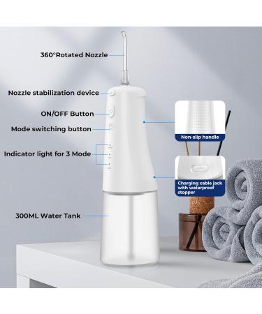 Buy Water Flosser for Teeth | Portable Oral Irrigator 310ML 3 Modes IPX7 Waterproof - Enhance Dental Care Anytime - Buy Online on GoSupps.com
