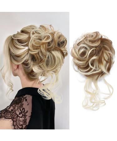 Messy Bun Hairpiece Hair Gum Updos Hair Piece Voluminous Curly wavy Hair Bun Scrunchies Extensions for Women Girls (18H613)