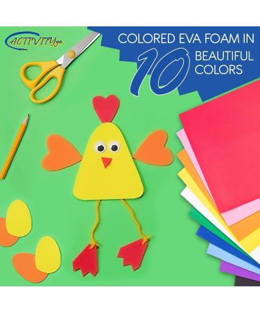 EVA Foam Sheets 9x12 Inch 2mm Thick - 10 Colorful Sheets for Arts and Crafts by ACTIVITYya - Buy Online on GoSupps.com