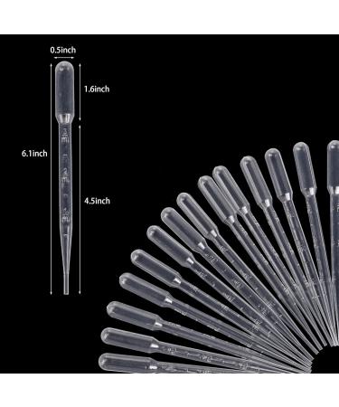 ESHATO 3ML Disposable Plastic Transfer Pipettes Calibrated Dropper Suitable for Science Laboratory DIY Art (100 Pieces) - Buy Online on GoSupps.com