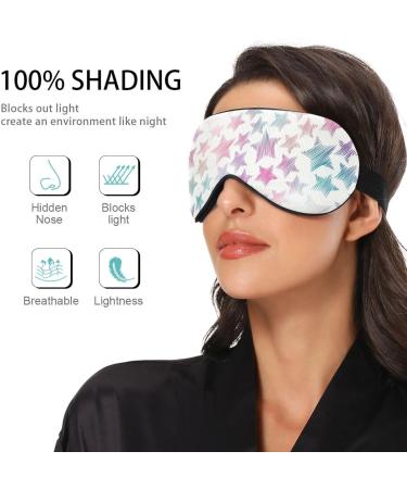 Hasikry Light Blocking Eye Mask - Adjustable for Men and Women - Perfect for Travel, Yoga, and Deep Sleep - Colorful Stars Design - Buy Online on GoSupps.com